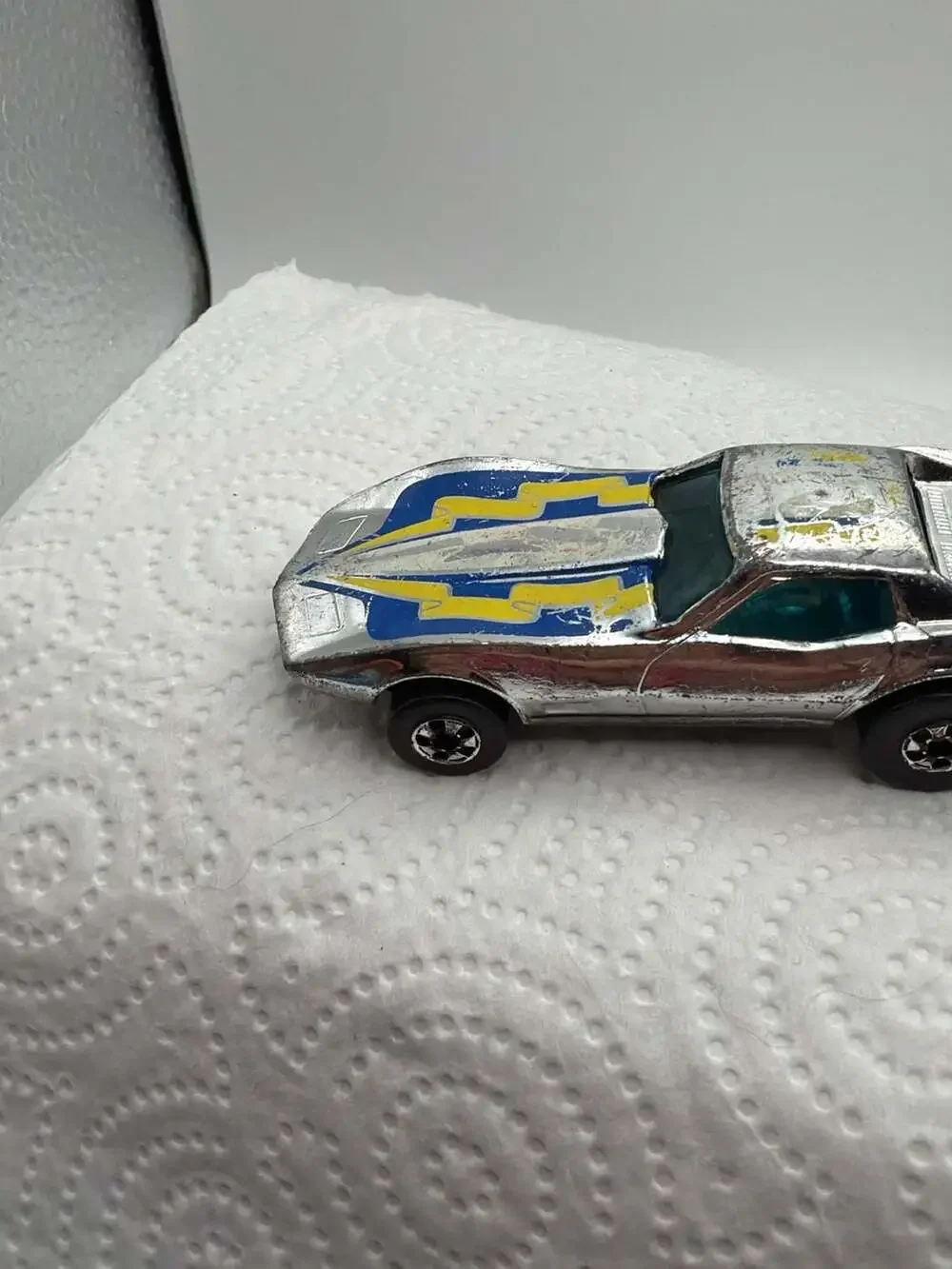 Vintage 1975 Hot Wheels Super Chromes Corvette Stingray Chrome Die-Cast Toy Car